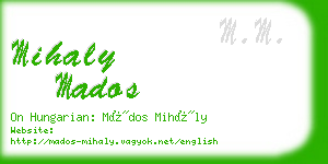 mihaly mados business card